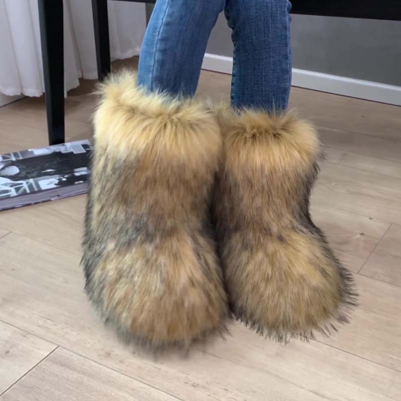 Women's Street Fluffy Fur Snow Boots