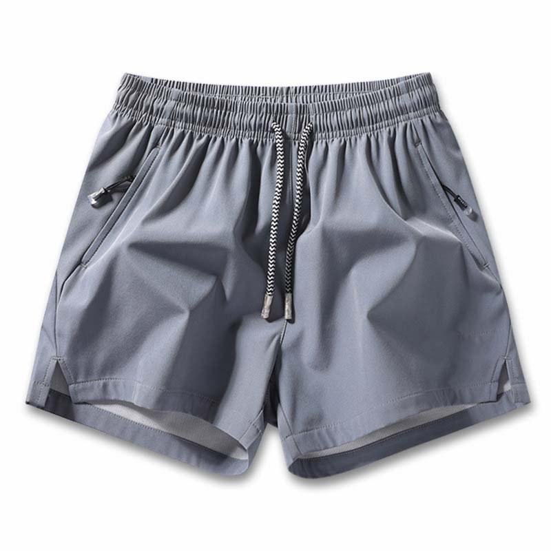 Men's Plain Solid Color Drawstring Pocket Shorts