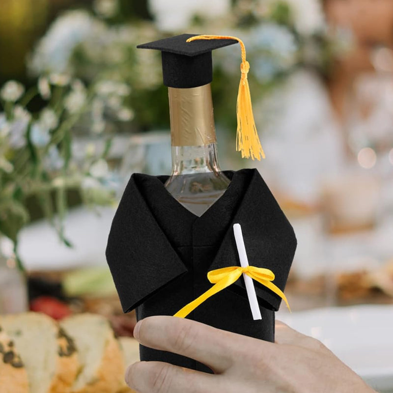 Graduation Cap And Gown Bottle Cover