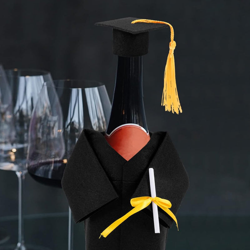 Graduation Cap And Gown Bottle Cover