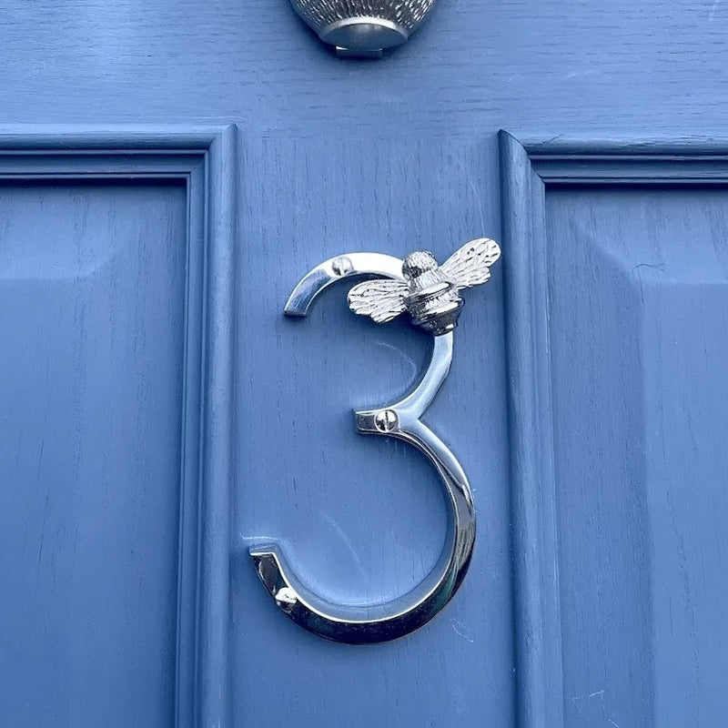 Bee House Number Sign