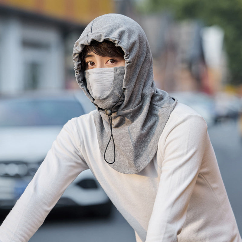 Hooded Face Mask with Neck Warmer for Cycling