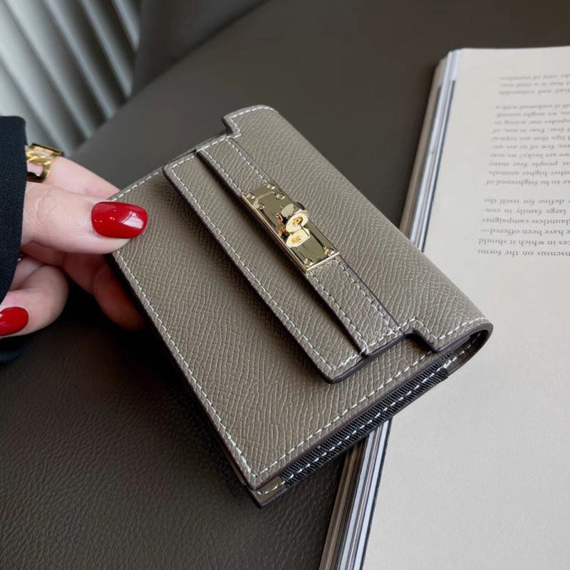 Minimalist PU Leather Zipper Card Holder