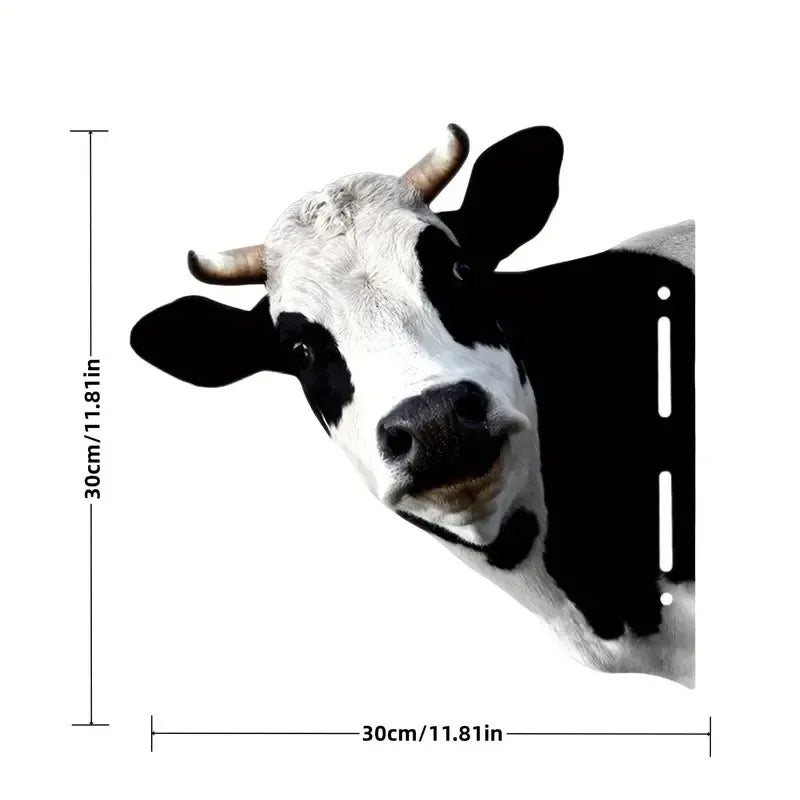 Cute Cows Head Shape Iron Silhouette