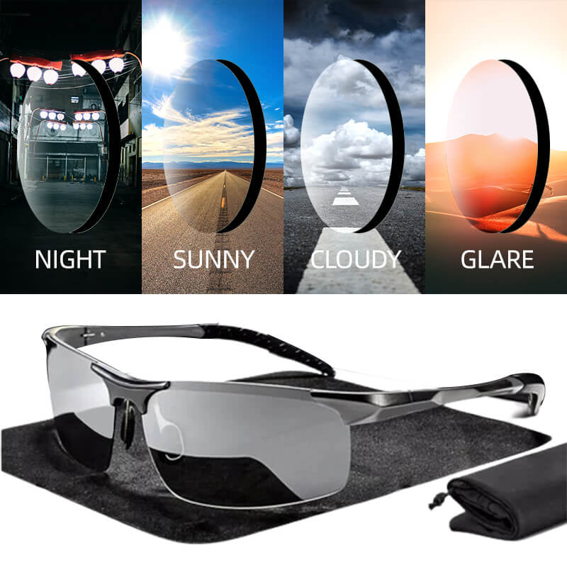 Photochromic Sunglasses with Anti-glare Polarized Lens