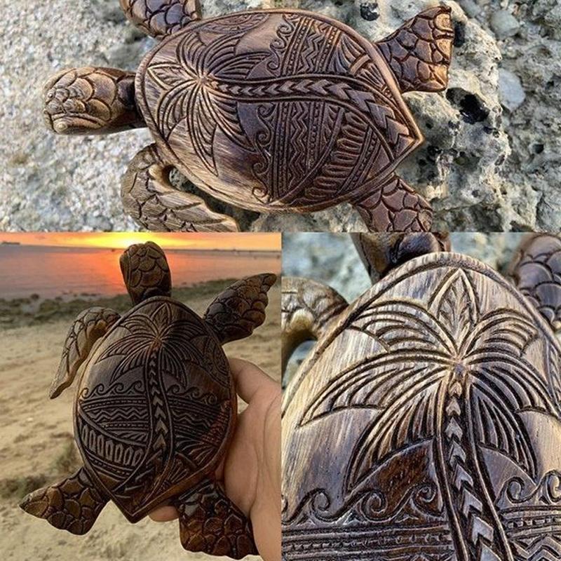 Hawaiian Turtle Wood Carving