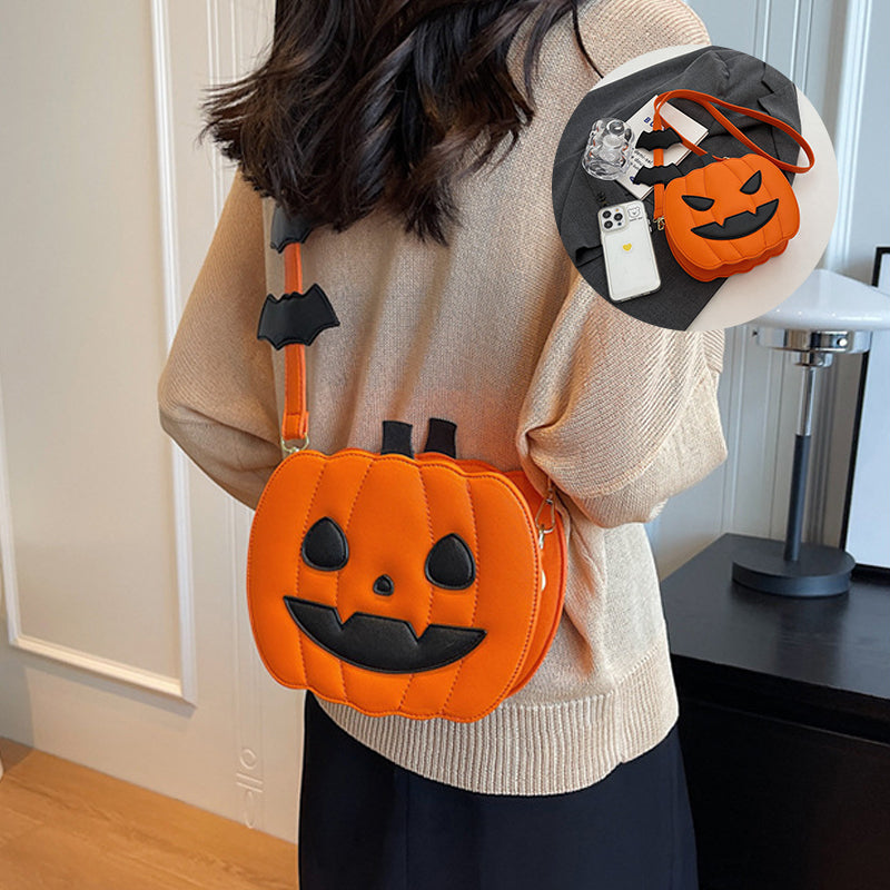 Halloween Creative Cartoon Pumpkin Crossbody Bag