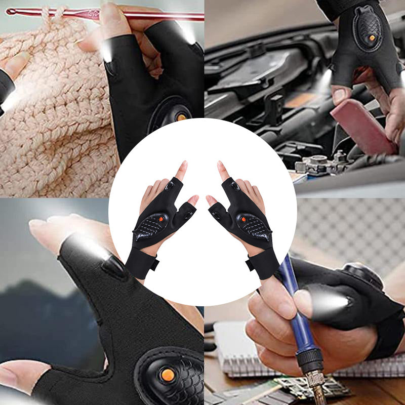 Adjustable LED Flashlight Gloves(1 pair)