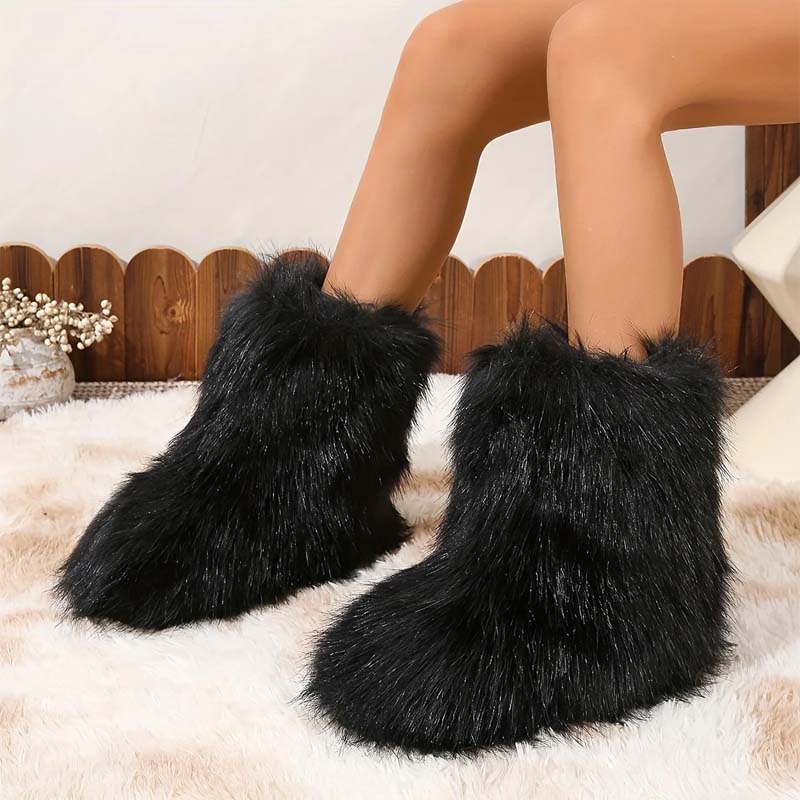 Women's Street Fluffy Fur Snow Boots