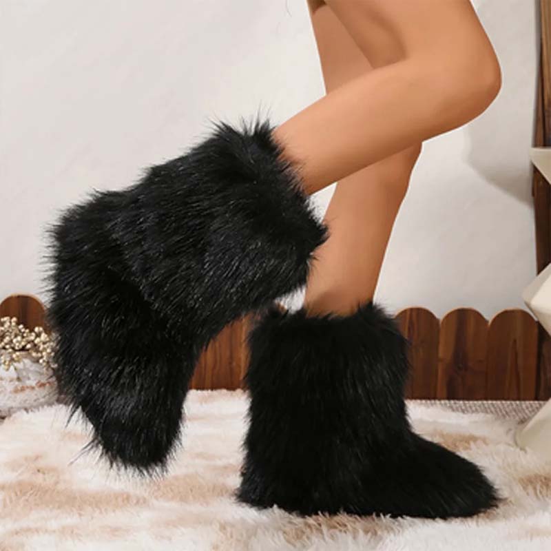 Women's Street Fluffy Fur Snow Boots