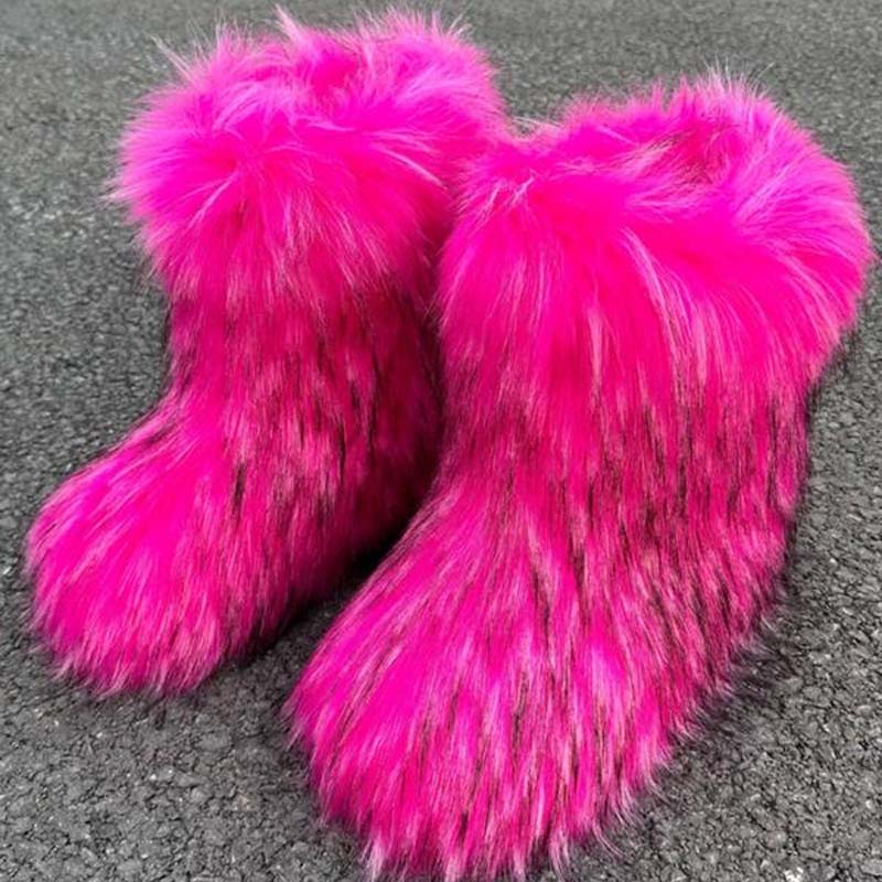 Women's Street Fluffy Fur Snow Boots