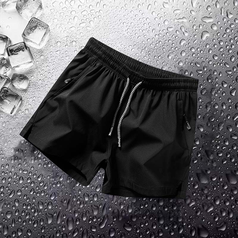 Men's Plain Solid Color Drawstring Pocket Shorts