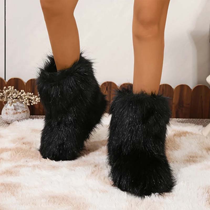 Women's Street Fluffy Fur Snow Boots