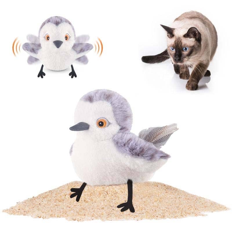 Rechargeable, Interactive Cat Exercise Toys, Lifelike Bird