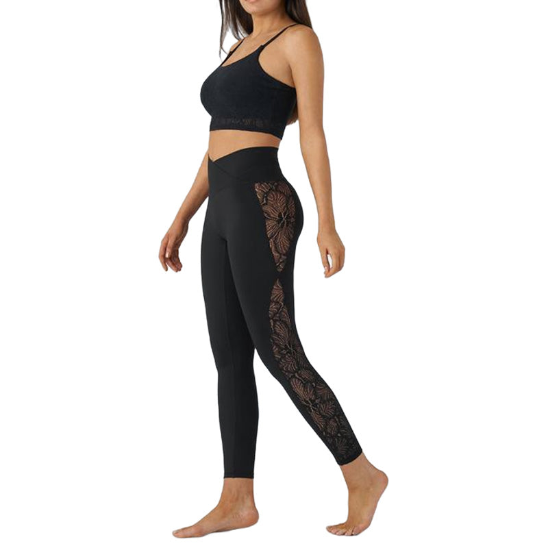 High Waist Lace Yoga Pants