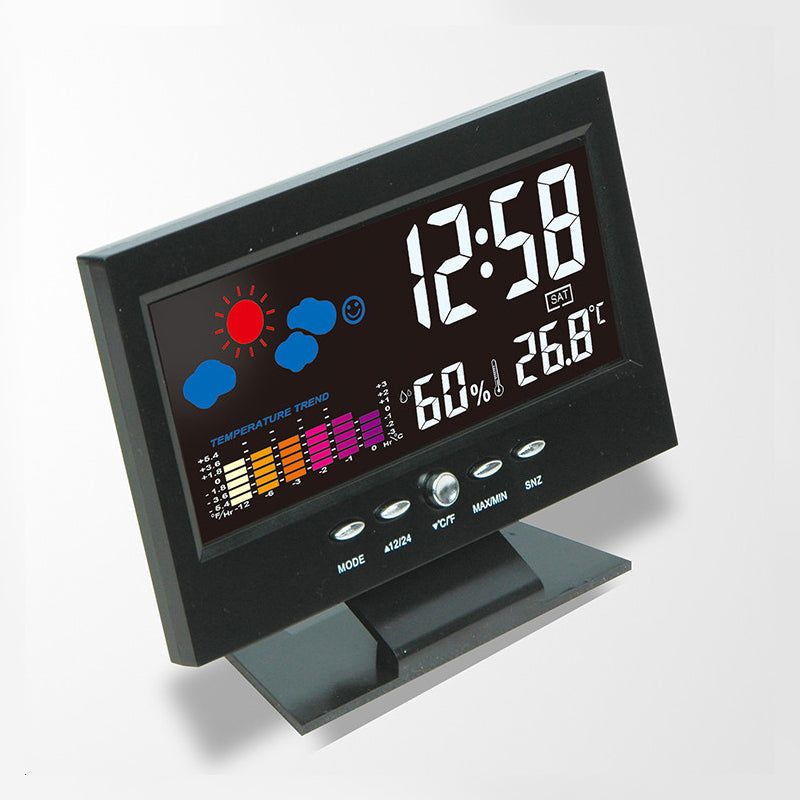 Digital LED Temperature Humidity Monitor Alarm Clock