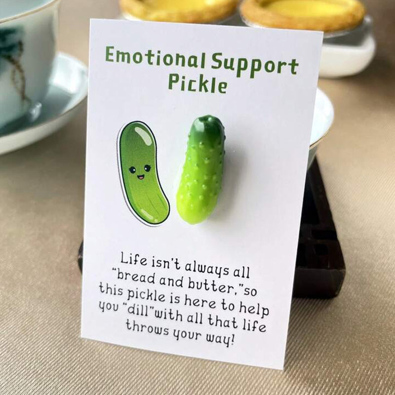 Cute Pickle Design Pocket Hug Card