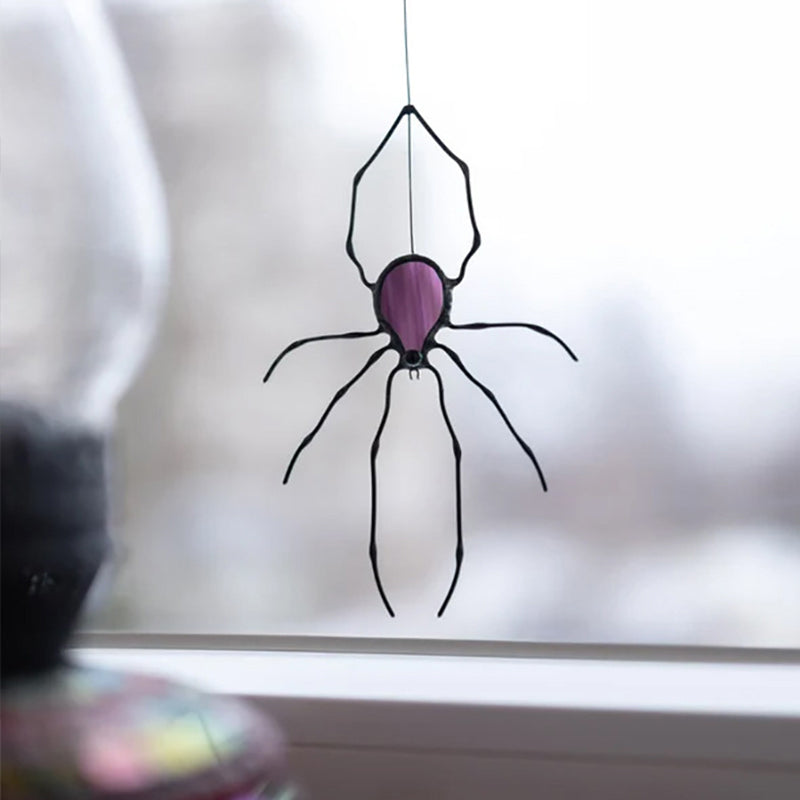 Spider Stained Glass Suncatcher