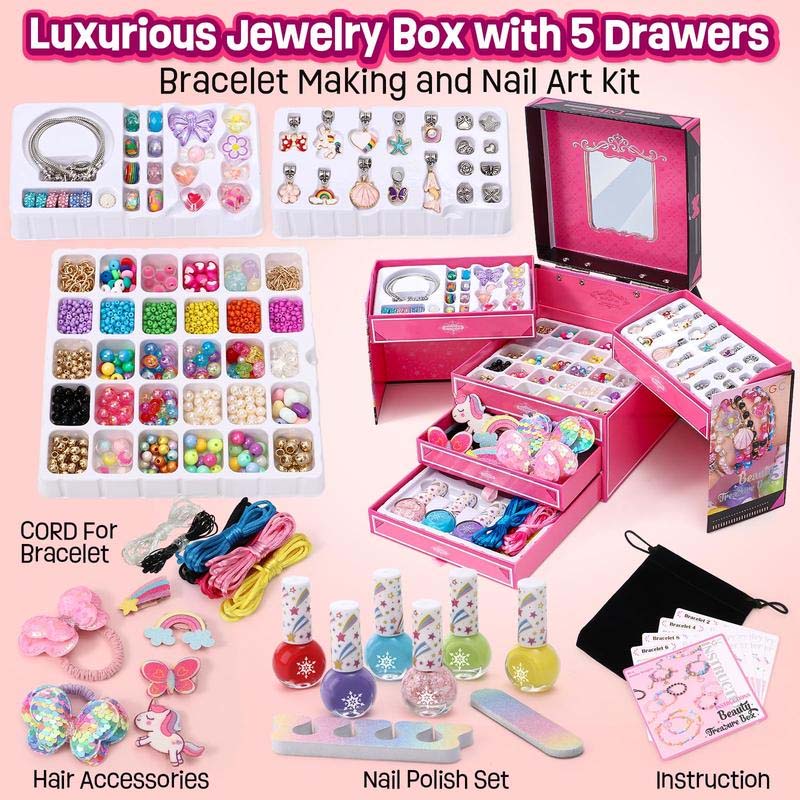 Jewelry Box Bracelet Making Kit for Kids Girls