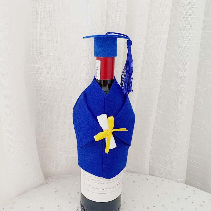 Graduation Cap And Gown Bottle Cover