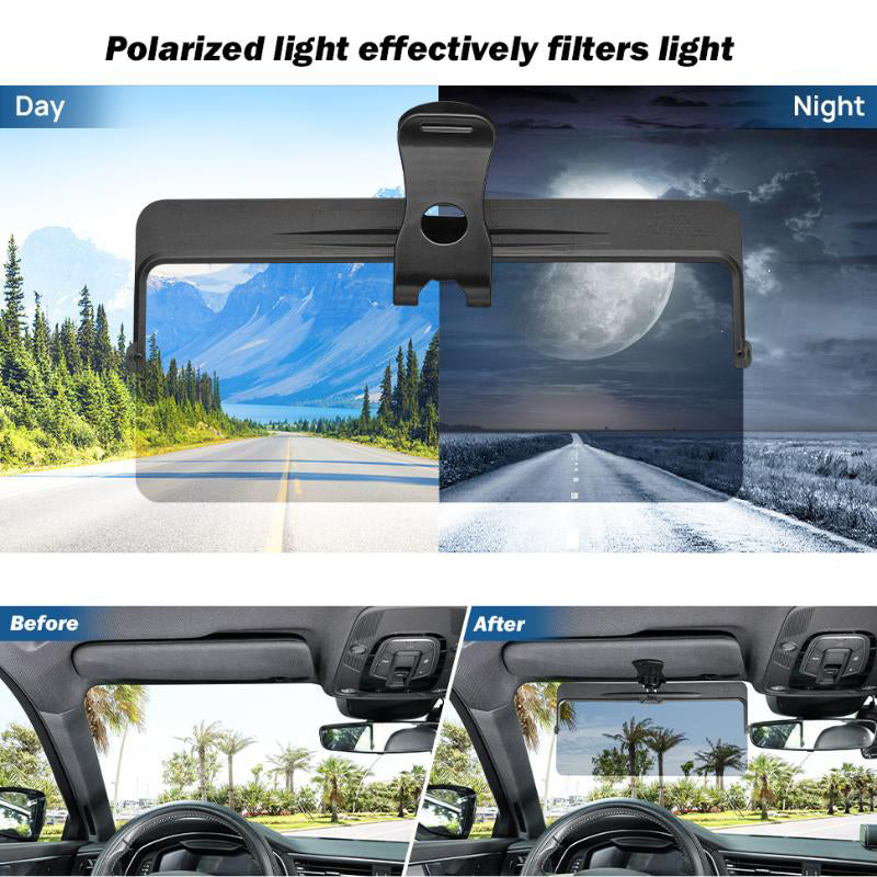 Car Sun Visor With Polarized Glare Protection