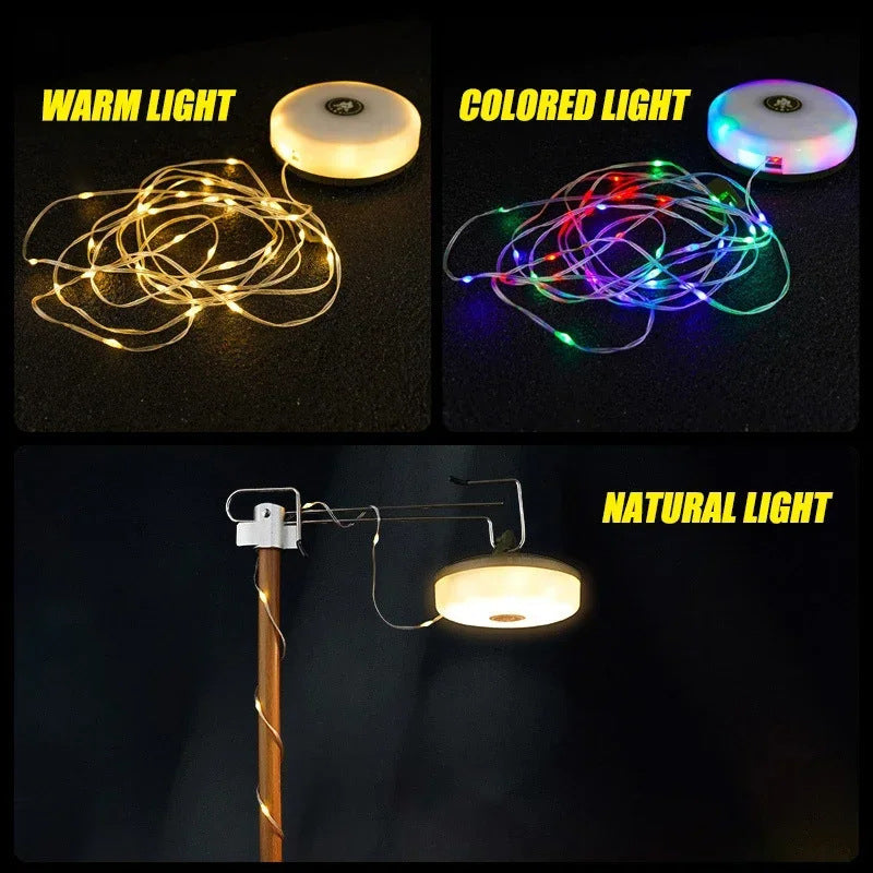 Ultra-long battery life camping atmosphere light string