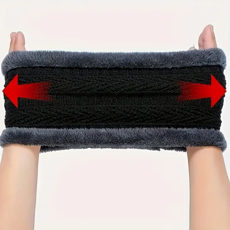 Men's and Women's Unisex Hat Neck Scarf Gloves 3 Piece Set