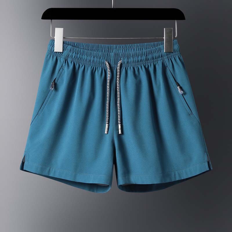 Men's Plain Solid Color Drawstring Pocket Shorts