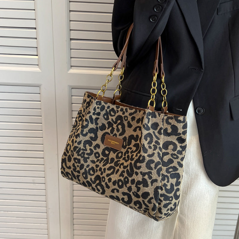 Women's Leopard Print Shoulder Bag