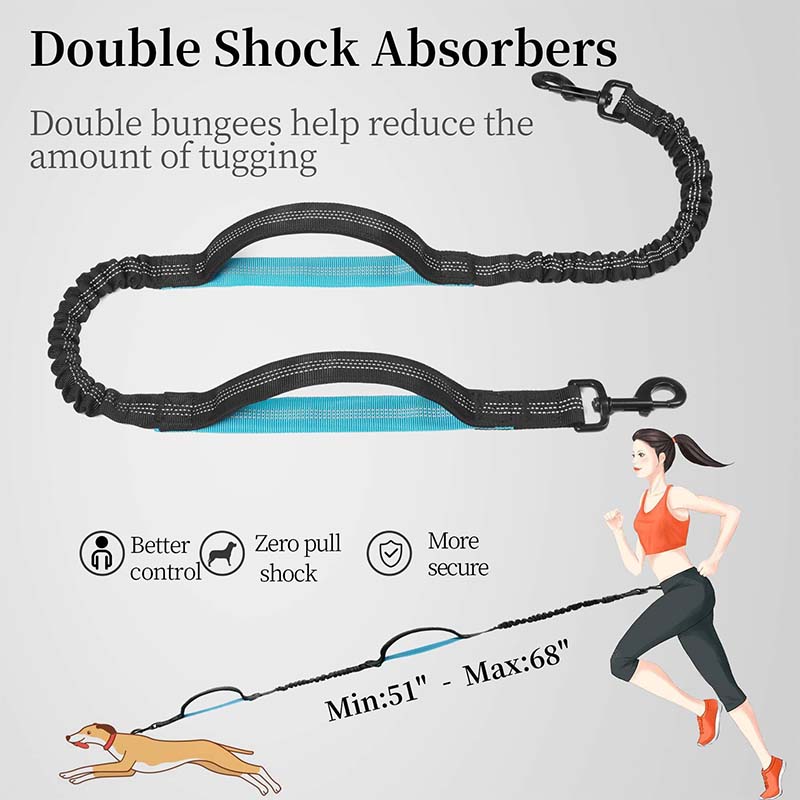 Hands Free Dog Leash With Zipper Pouch