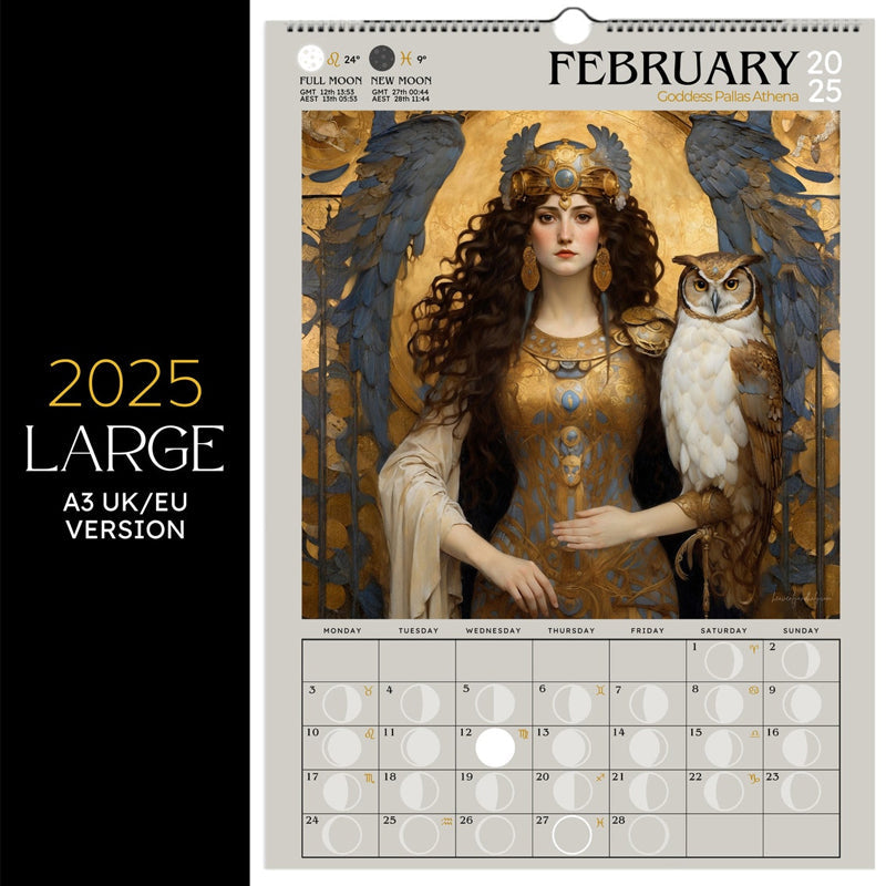 Warrior Goddess 2025 Moon Phase Calendar