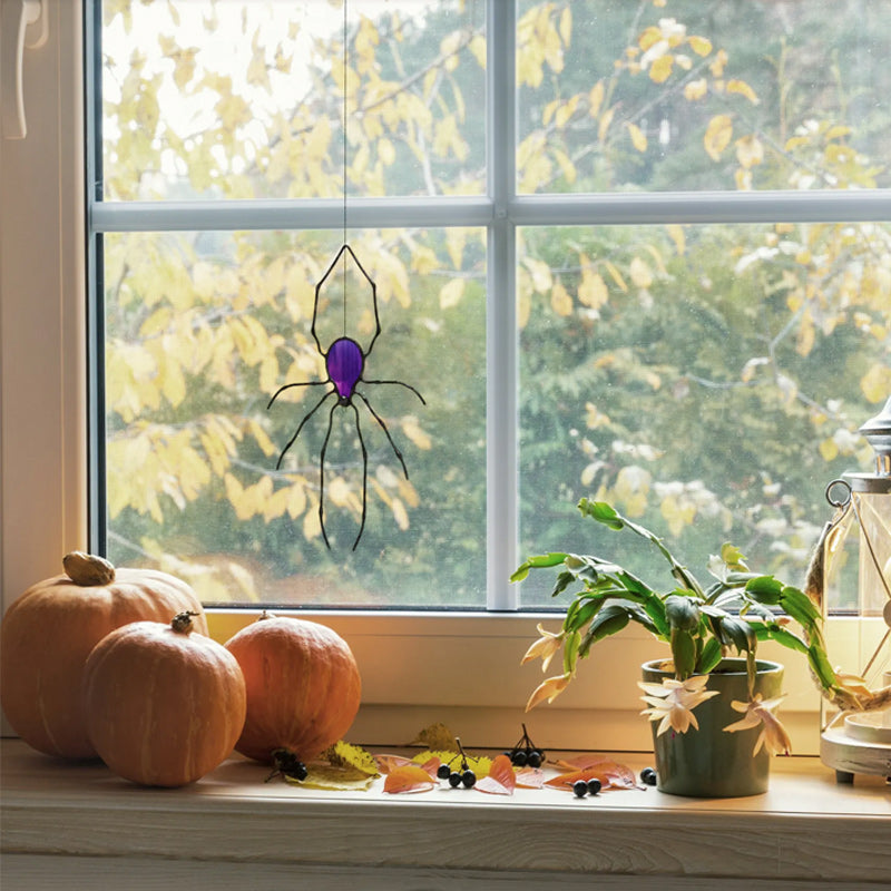 Spider Stained Glass Suncatcher