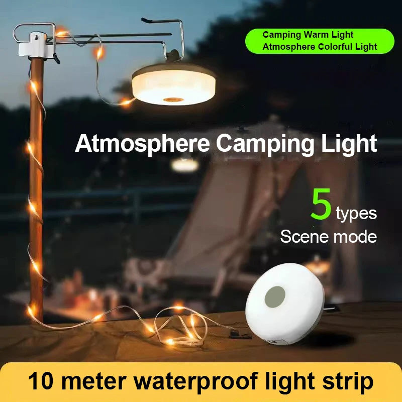 Ultra-long battery life camping atmosphere light string