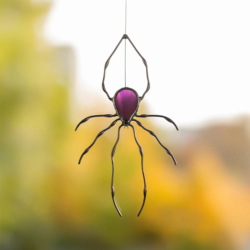 Spider Stained Glass Suncatcher