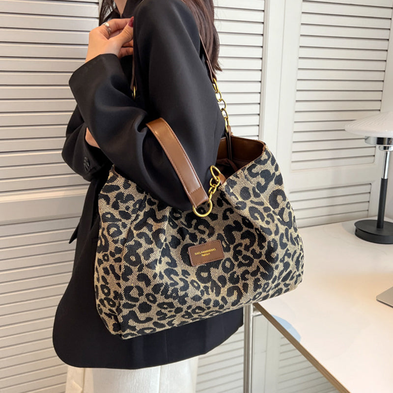 Women's Leopard Print Shoulder Bag