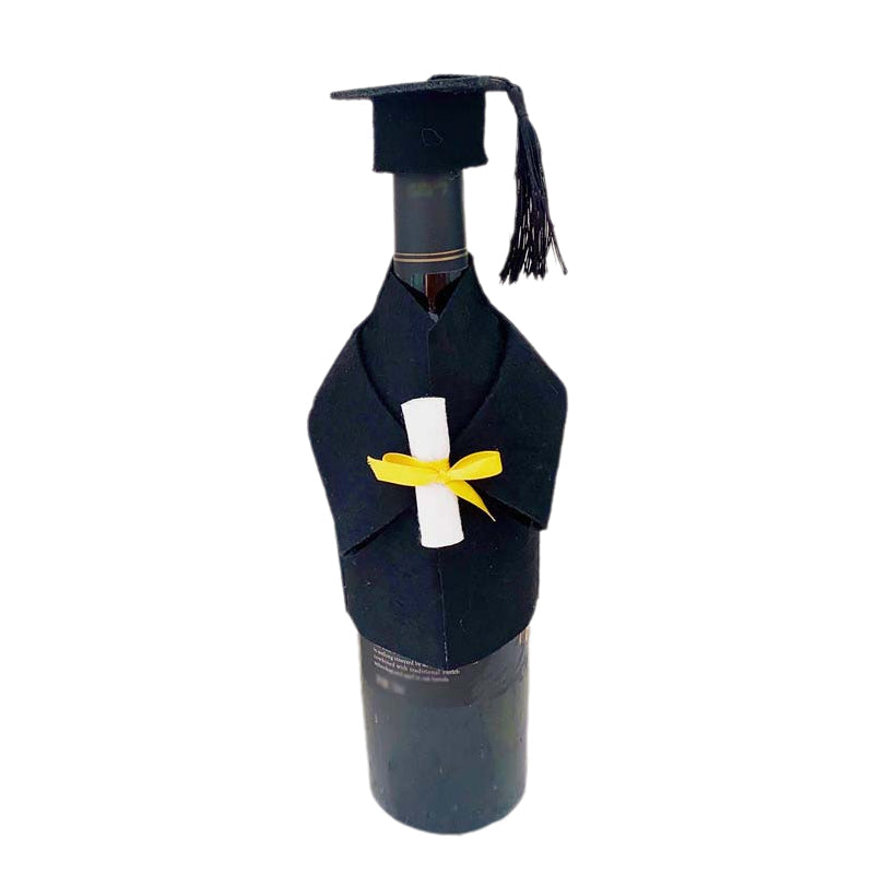 Graduation Cap And Gown Bottle Cover