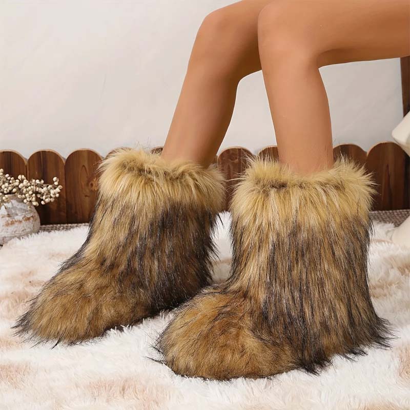 Women's Street Fluffy Fur Snow Boots