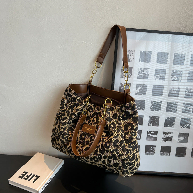 Women's Leopard Print Shoulder Bag