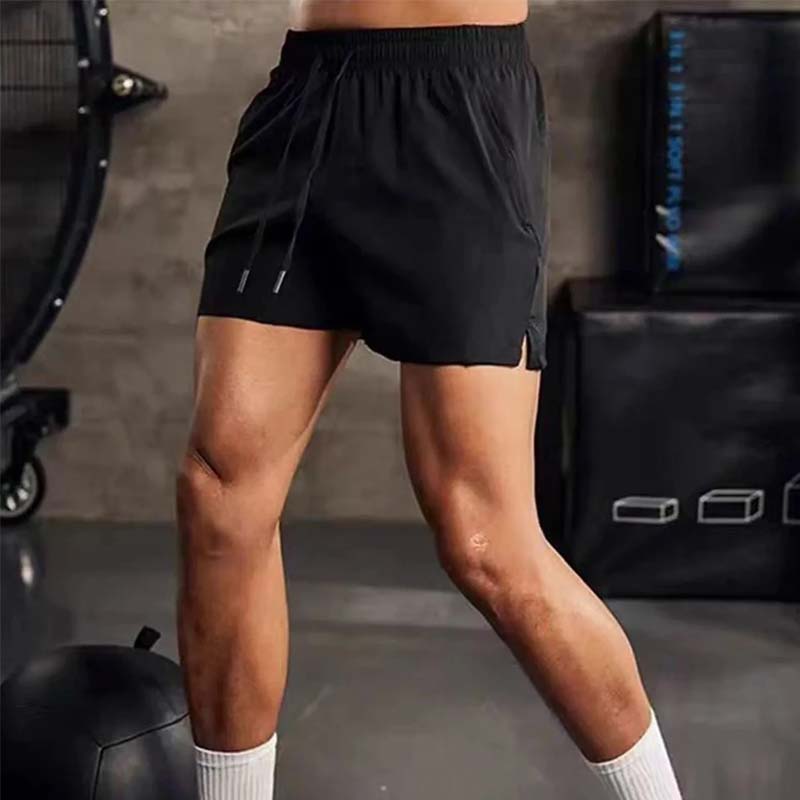 Men's Plain Solid Color Drawstring Pocket Shorts