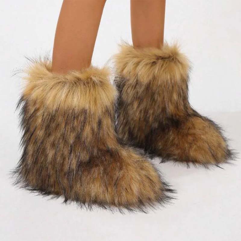 Women's Street Fluffy Fur Snow Boots