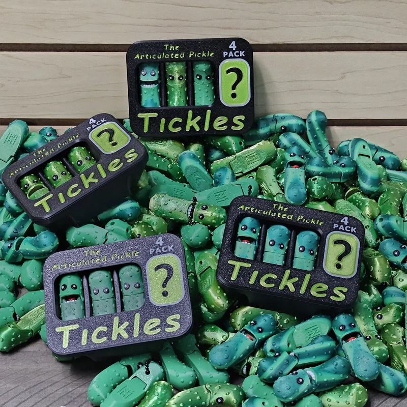 3D Printed Tickle Pickle Keychains