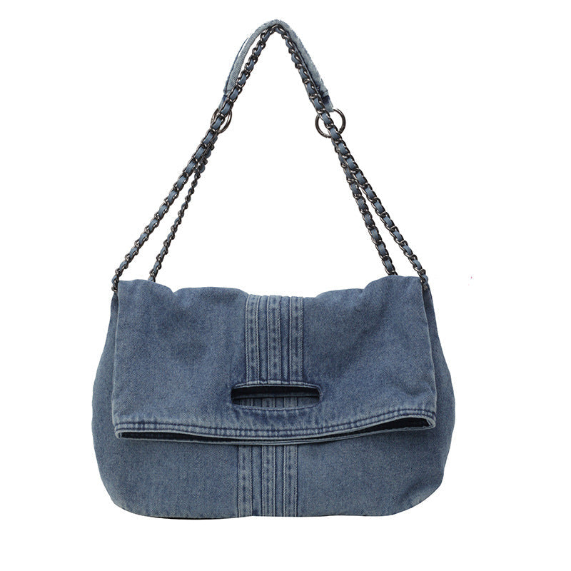 Women's Denim Chain Strap Crossbody Bag