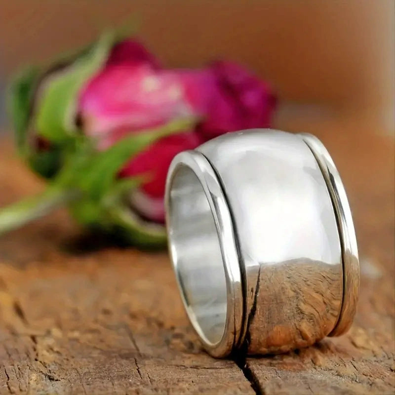 Silver Simple Style Plain Color Ring