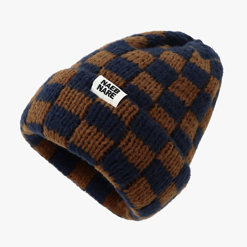 Trendy Checkerboard Beanie for Men & Women