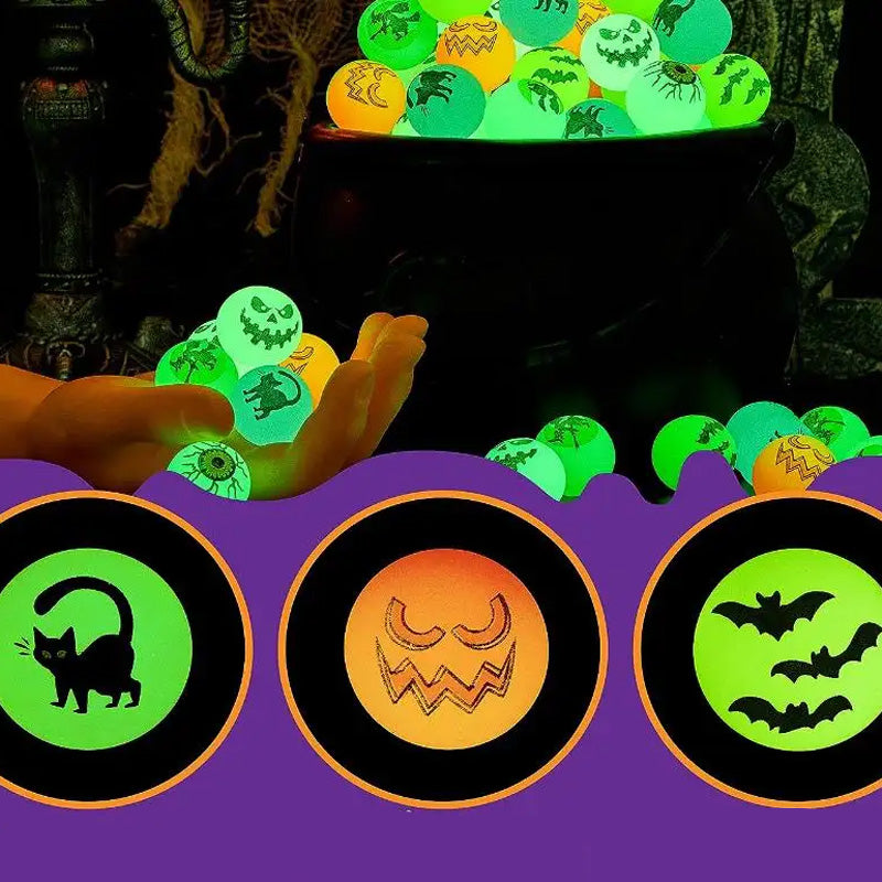 Glow-in-the-Dark Halloween Bouncy Balls