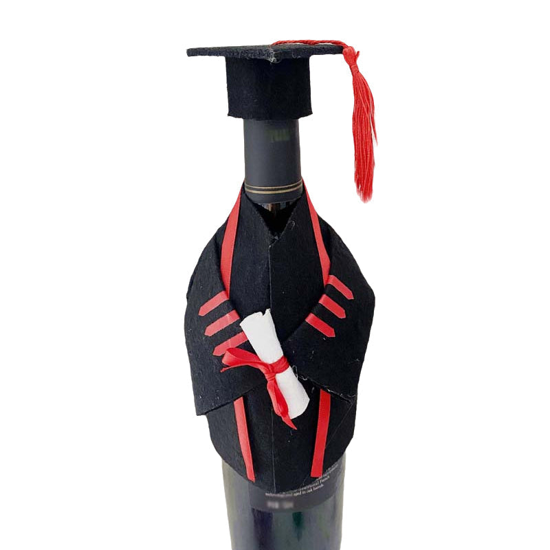 Graduation Cap And Gown Bottle Cover