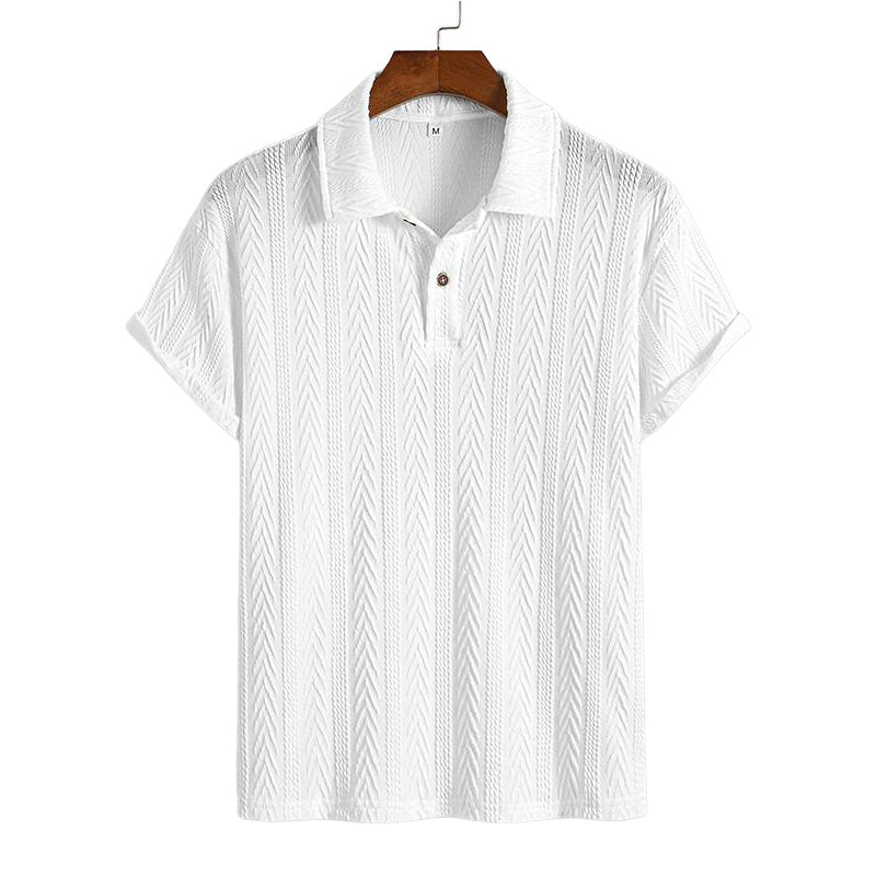 Regular Fit Plain Textured Polo Shirt