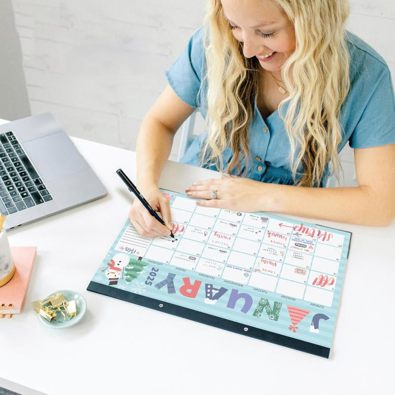 Doodle Typography Large Desk Calendar