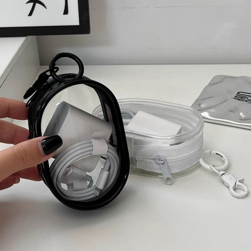 Portable Transparent Mini Zipper Storage Bag