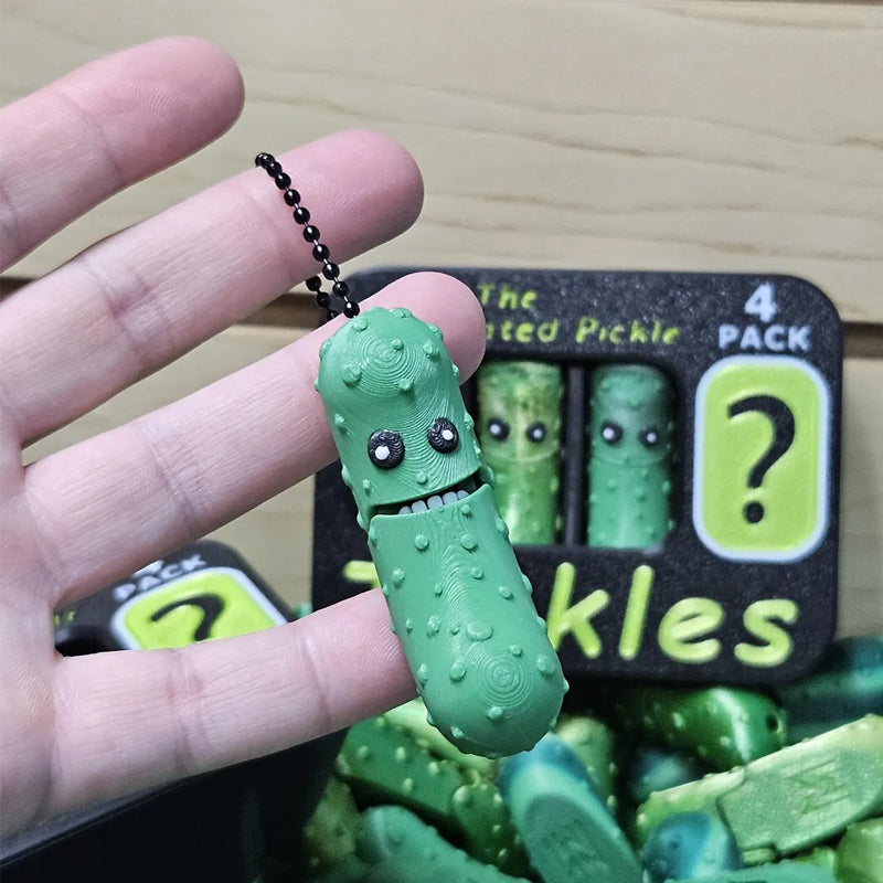 3D Printed Tickle Pickle Keychains